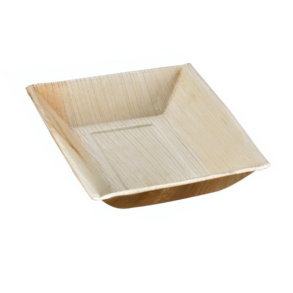 Palm Leaf Plate Square Corners & Slanted Edges, Pack Of 100