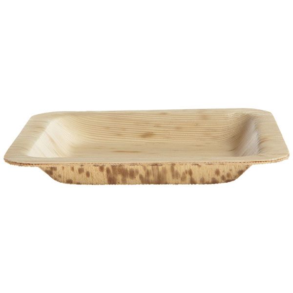 Square Bamboo Leaf Plate, Pack Of 100