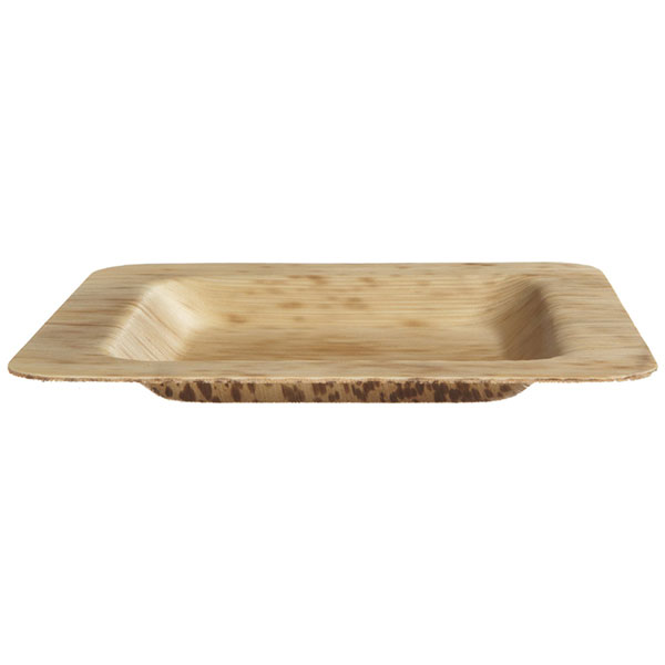 210BBOUA12 Square Bamboo Leaf Plate, Pack Of 100