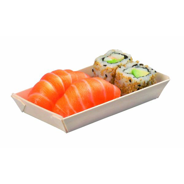 Samurai Rectangular Wooden Dish, Pack Of 100