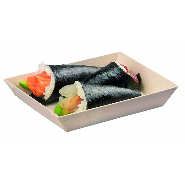 Rectangular Samurai Wooden Tray, Pack Of 100