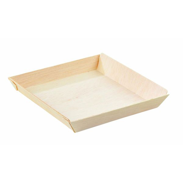 210SAMBQ1313 Samurai Square Wooden Dish- Pack Of 100