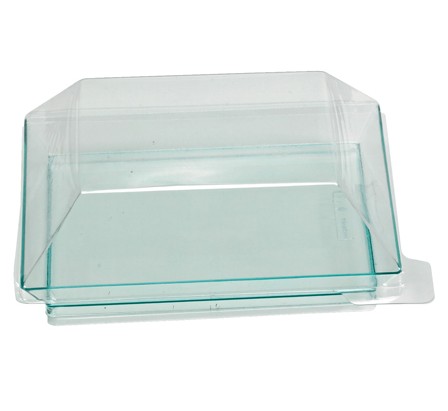 Picture of PacknWood 210KLAR1313 Square Transparent Green Klarity Dish- Pack Of 100