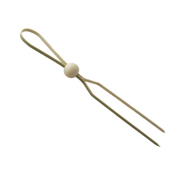 5.3 In. Luka Bamboo Double Pick With Natural Adjustable Ball
