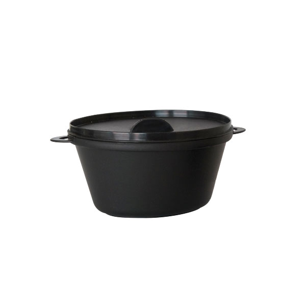 12 Oz. Small Black Pans With Lid Included