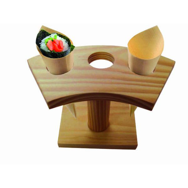 3 Holes Bamboo Cone And Temaki Display, Pack Of 10