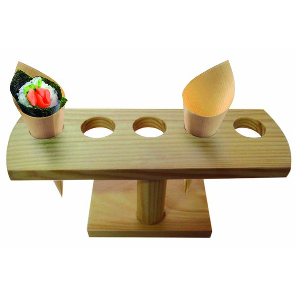 5 Holes Bamboo Cone And Temaki Display