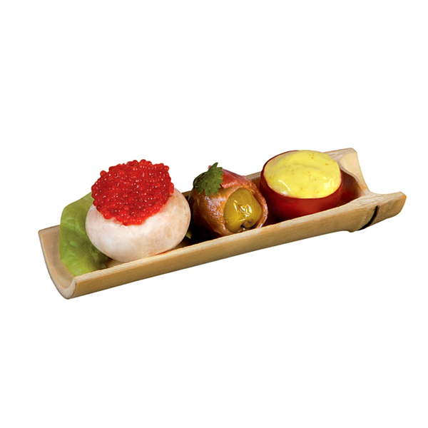 Osaka Half Circular Bamboo Dish - 4.5 x 1.4 x 0.6 In- Pack Of 200