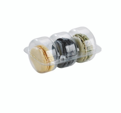 Picture of PacknWood 210MACINS3 Small Rectangular Macaron Insert 3 Macarons - 3.6 x 2.6 X0.7 In- Pack Of 300