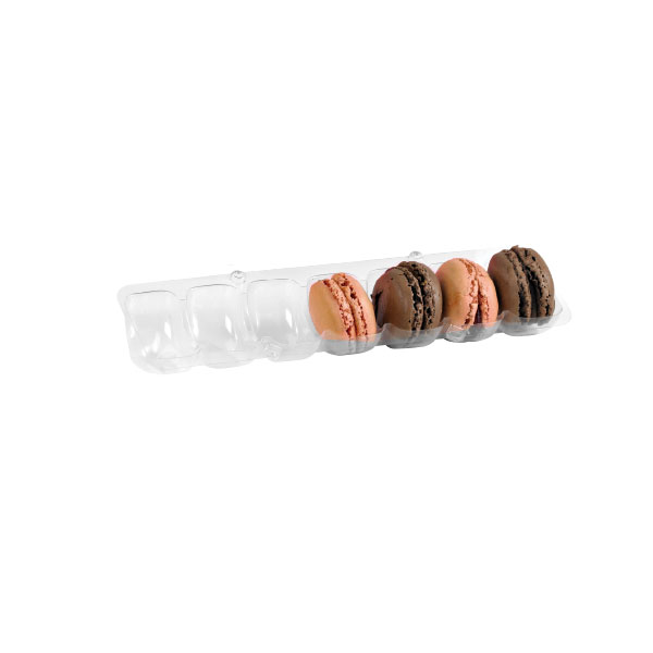 Picture of PacknWood 210MACINS7 Long Clear Insert 7 Macarons - 8.4 x 2.4 x 0.8 In- Pack Of 150