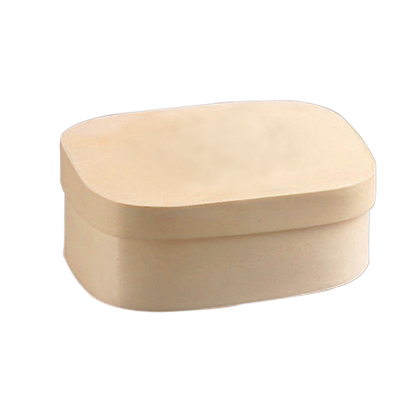 Rectangular Wooden Box & Lid 4.33 x 3.15 x 2.17 In