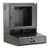 LCD Counter Top Security Computer Cabinet, Black, 24-1/2W x 22-1/2D x 29-1/2H