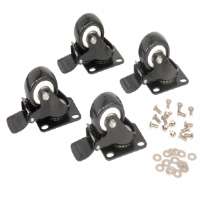 2 Swivel Locking Caster Kit, For  Network Data Rack Enclosure Cabinet