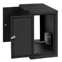 Computer Cabinet Side Car, Black, 12W x 22-1/2D x 21-1/2H