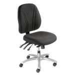 8-Way Adjustable Ergonomic Chair, Fabric Upholstery, Black