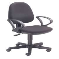 Ergonomic Multifunctional Chair, Fabric Upholstery, Black