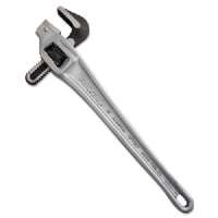 632-31125 Aluminum Handle Offset Pipe Wrench, 18 Long, 1 Jaw Capacity