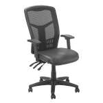 A90342TMH1-38L1 Multifunction Mesh Back Chair With Top Grain Leather Seat
