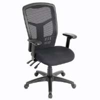 A90342TMI-38L1 Multifunction Mesh Back Fabric Upholstered Seat Office Chair