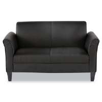 Picture of Alera ALERL22LS10B Reception Lounge Furniture 2 Cushion Loveseat Black