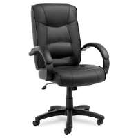 Picture of Alera ALESR41LS10B Strada Series High Back Swivel Tilt Chair Black Leather Upholstery