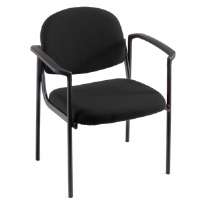 B9501-BLACK Pinehurst Black Contoured Chair With Arms
