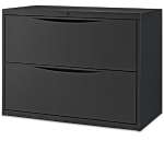 Picture of Famous Brand LF-36-2D-BLACK 36 Premium Lateral File Cabinet 2 Drawer Black