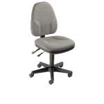 Operator Chair, Fabric Upholstery, Gray