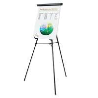 Picture of Universal UNV43150 3-Leg Telescoping Easel With Pad Retainer- Adjusts 34 To 64- Aluminum- Black