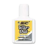 Picture of Bic America WOFQD12 WHI Wite-Out Quick Dry Correction Fluid&#44; 20 Ml Bottle&#44; White