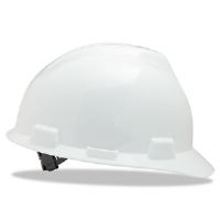 454-463942 V-Gard Hard Hat - White - Staz-On Pin-Lock Suspension - Lightweight Design