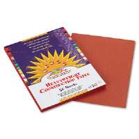 Pacon 6703 Construction Paper, 58 lbs., 9 x 12, Brown - 50 Sheets Per Pack