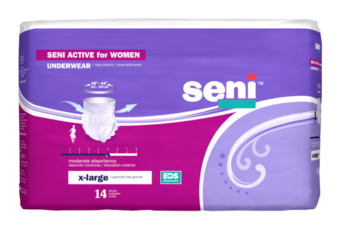 Picture of Seni S-XL14-AW1 Active for Women Underwear&#44; Extra Large&#44; Pack of 56