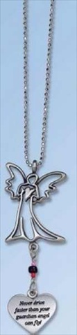 Car Charm Angel On Heart With Chain