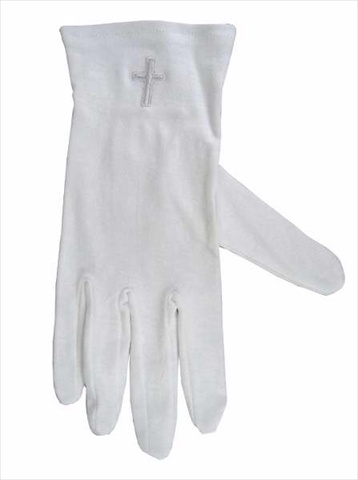 Picture of Swanson Christian Supply 154541 Gloves White Cross Cotton Extra Large