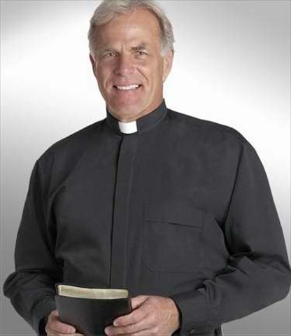 04206X Clerical Shirt Long Sleeve Tab Coll 17 x 34-35 Black