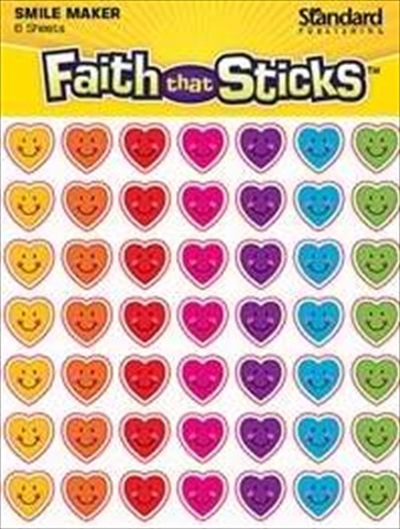 110030 Sticker Heart Smiles Micro Mini 6 Sheets Faith That Sticks