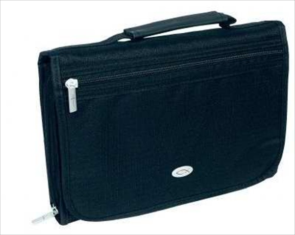 369947 Bible Cover Three Fold Microfiber Organizer Extra Large Black