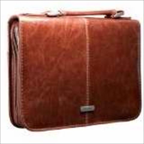 Picture of Christian Art Gifts 368249 Bible Cover Classic Luxleather Faith Medium Brown