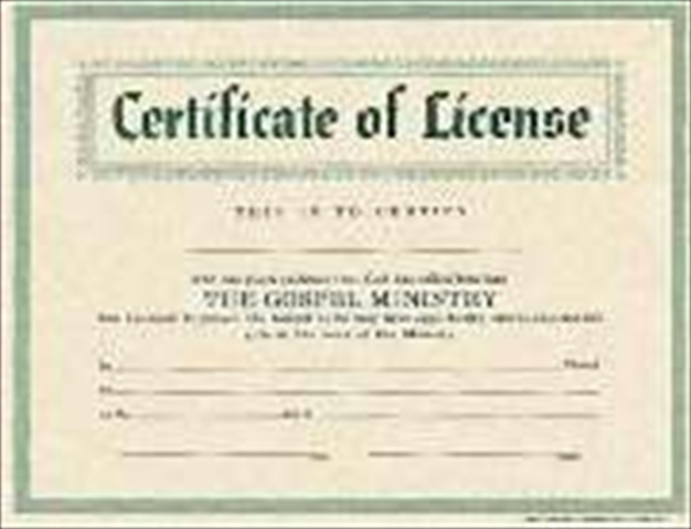 Picture of B & H Publishing Group 465105 Certificate License Ministers Parchment