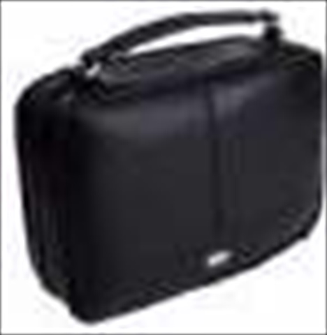 Bi Cover Two Fold Organizer Large Black Luxleather