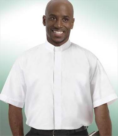 Picture of Murphy Robes 42000 Clerical Shirt Short Sleeve With Tab 17 In White