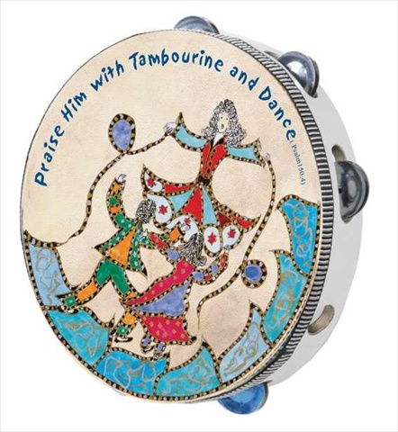 Picture of Holy Land Gifts 13054 Instrument Tambourine 10 In. Rnd Psalm 150