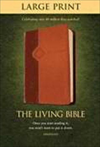 Tlb Living Bible Large Print Brown Tan Tutone