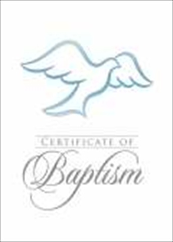 Picture of B & H Publishing Group 45721 Certificate Baptism Folded With Envelope & Blue Emboss