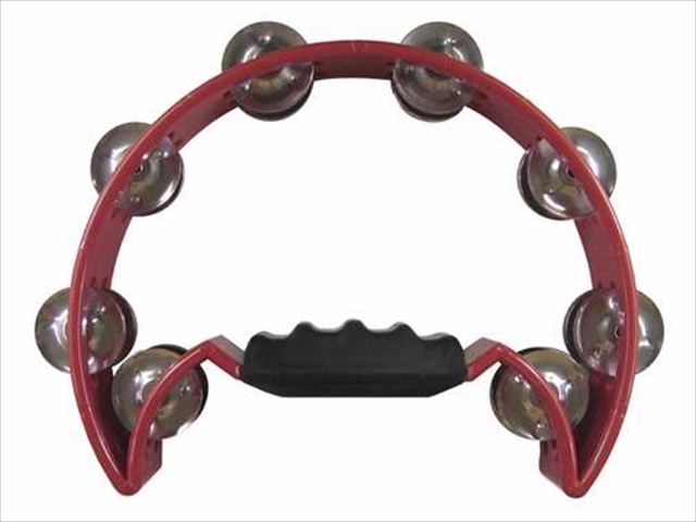 11626 Instrument Tambourine Moon Shape Red