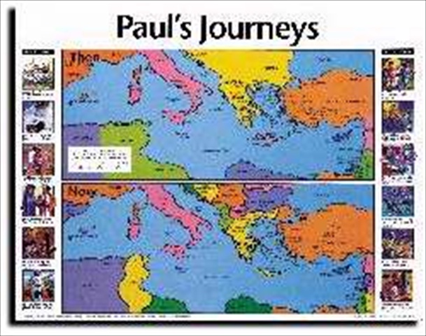 30984 Chart Pauls Journeys Laminated
