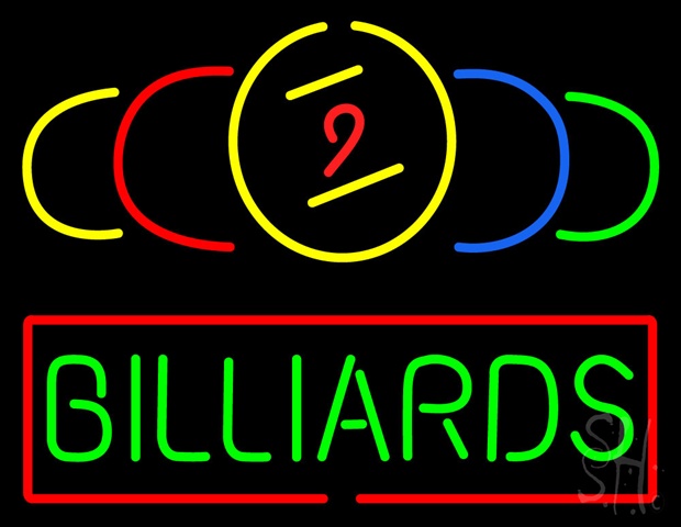 Sign Store N100-5236-clear 9 Ball Billiards Clear Backing Neon Sign- 31 x 24 x 1 In.