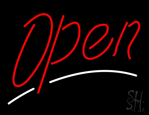 Sign Store N100-5351-clear Open - Large Script Clear Backing Neon Sign- 31 x 24 x 1 In.