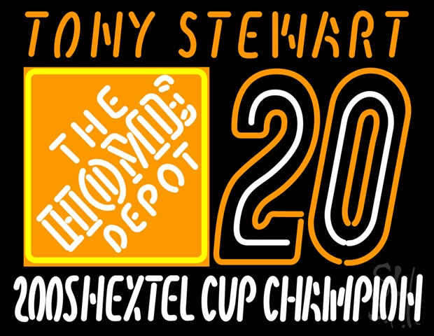 Sign Store N100-6208-clear Tony Stewart 20 Nascar Clear Backing Neon Sign- 31 x 24 x 1 In -  The Sign Store